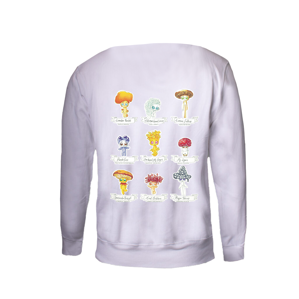 People of the Trees (Back & Left Pocket Print) Unisex Basic Crew Neck Sweater - Image 4